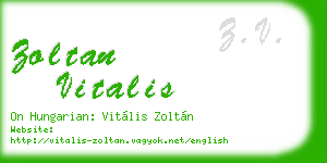 zoltan vitalis business card